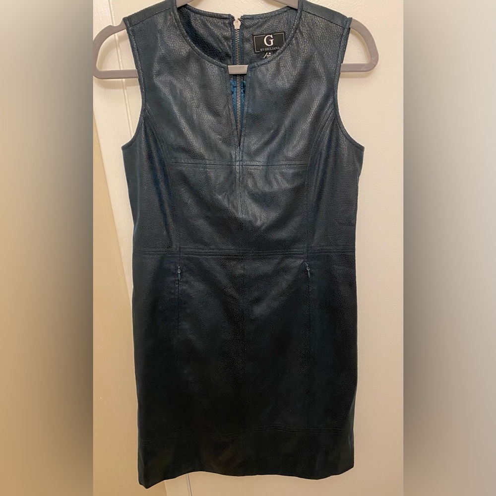 Giuliana teal shark skin dress NWT 8